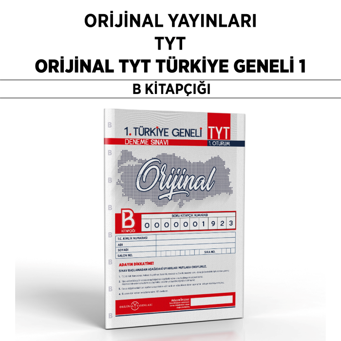 ORİJİNAL TYT TÜRKİYE GENELİ SNV 1-B - 25-26